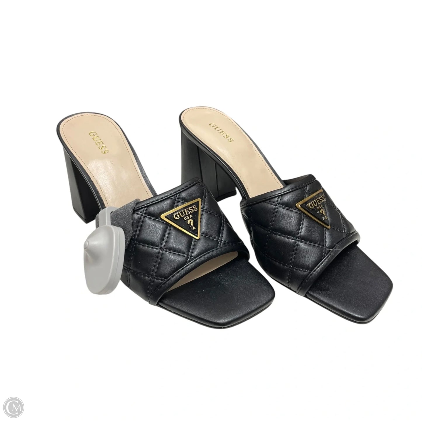 Shoes Heels Block By Guess In Black, Size: 8.5
