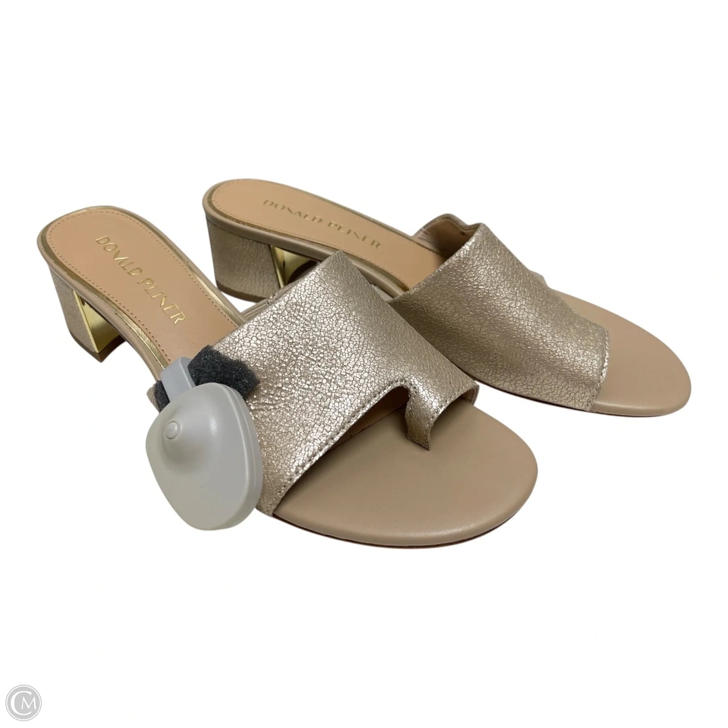 Sandals Heels Block By Donald Pliner In Tan, Size: 8