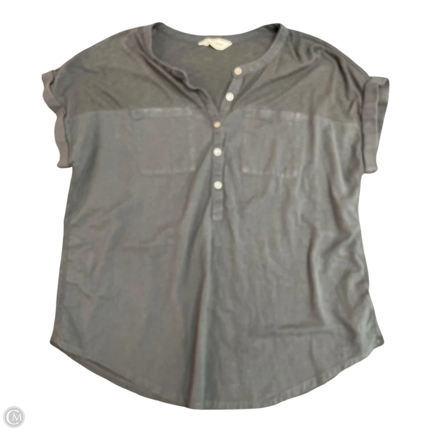 Top Short Sleeve By Lucky Brand In Grey, Size: M
