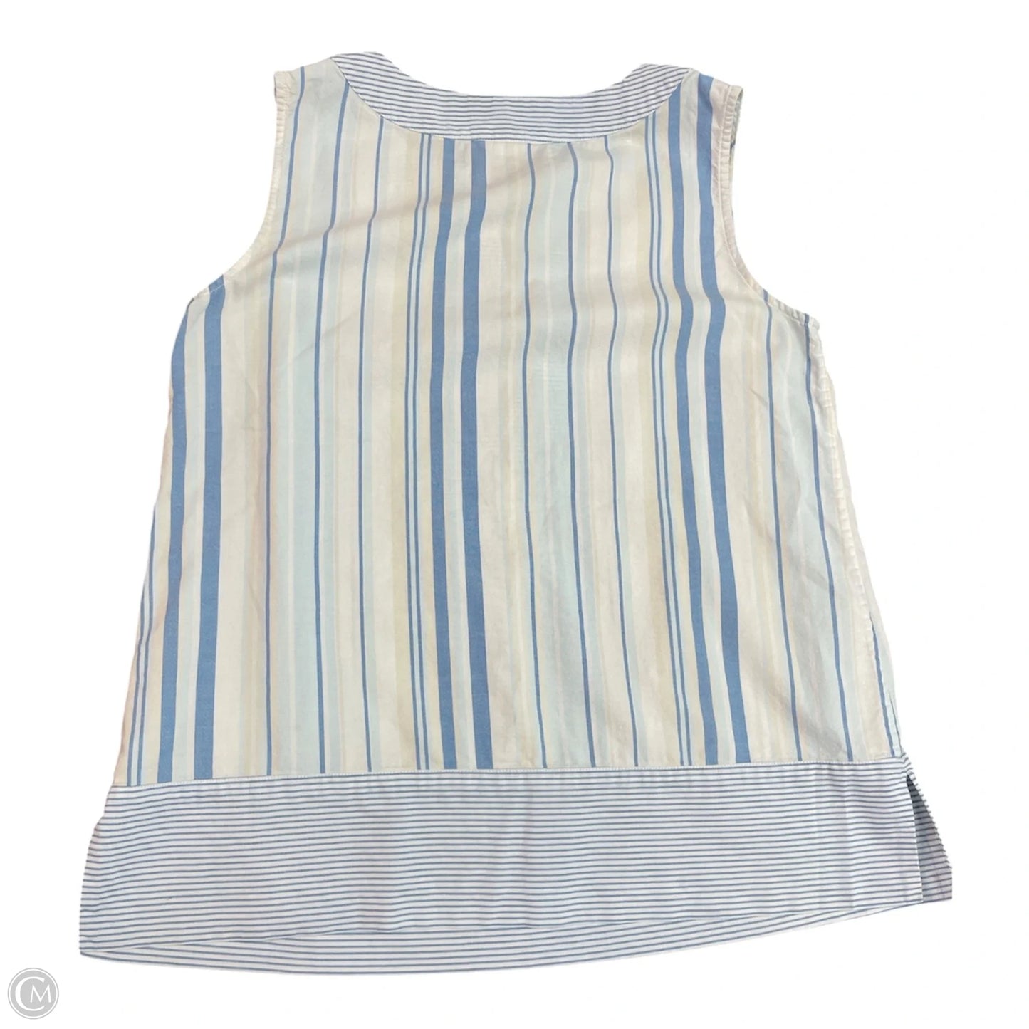 Top Sleeveless By Talbots In Blue & White, Size: S
