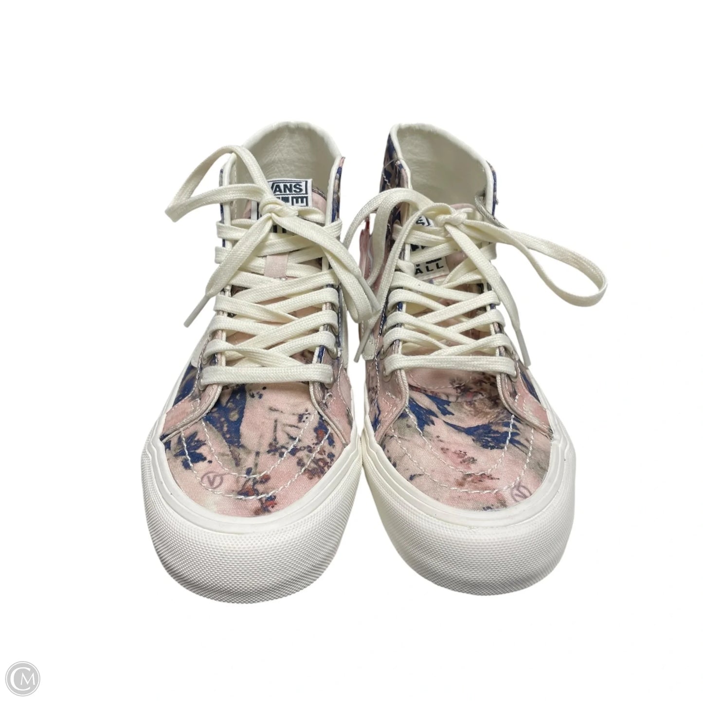 Shoes Sneakers By Vans In Pink & White, Size: 5