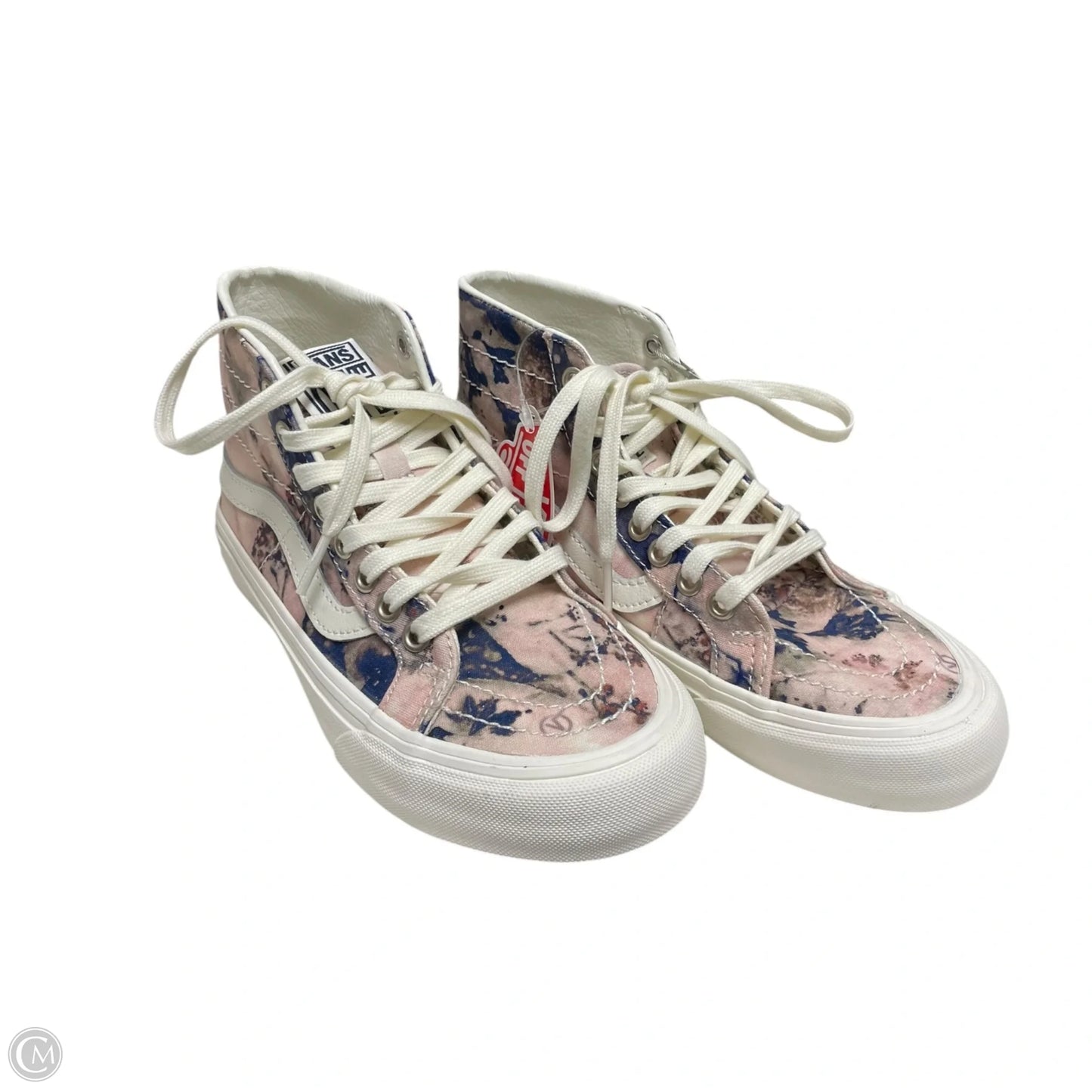 Shoes Sneakers By Vans In Pink & White, Size: 5
