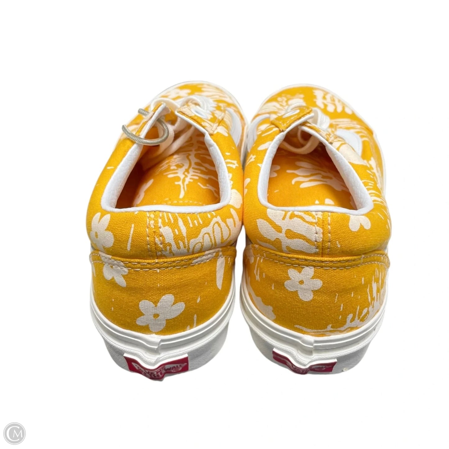 Shoes Sneakers By Vans In White & Yellow, Size: 8