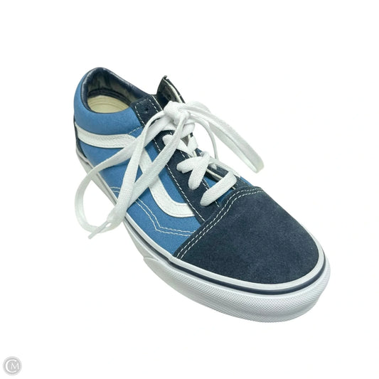 Shoes Sneakers By Vans In Blue & White, Size: 7.5