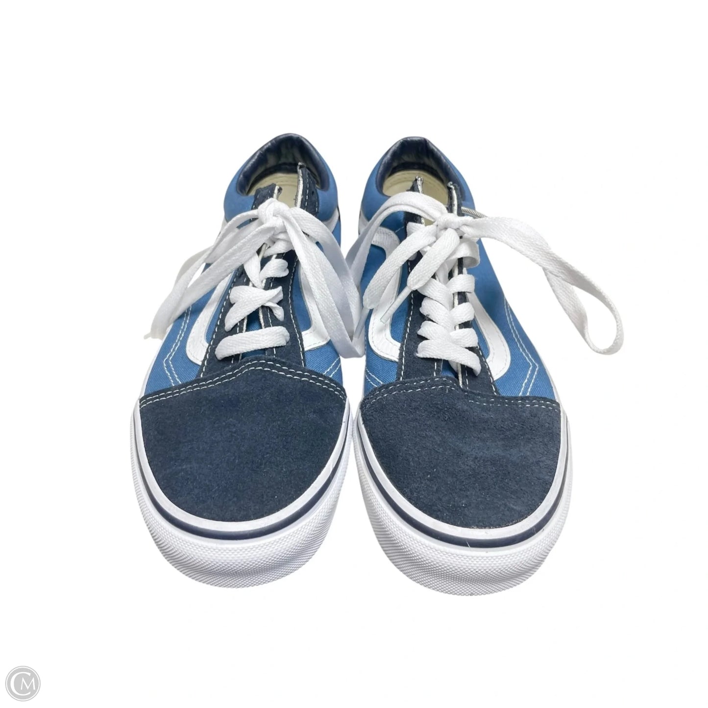 Shoes Sneakers By Vans In Blue & White, Size: 7.5