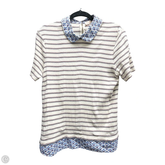 Top Short Sleeve Designer By Tory Burch In Multi-colored, Size: L