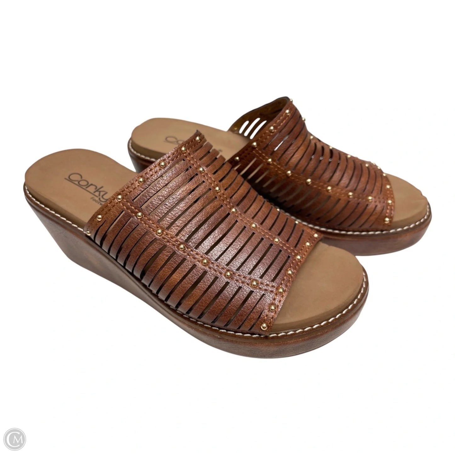 Sandals Heels Wedge By Corkys In Brown, Size: 8