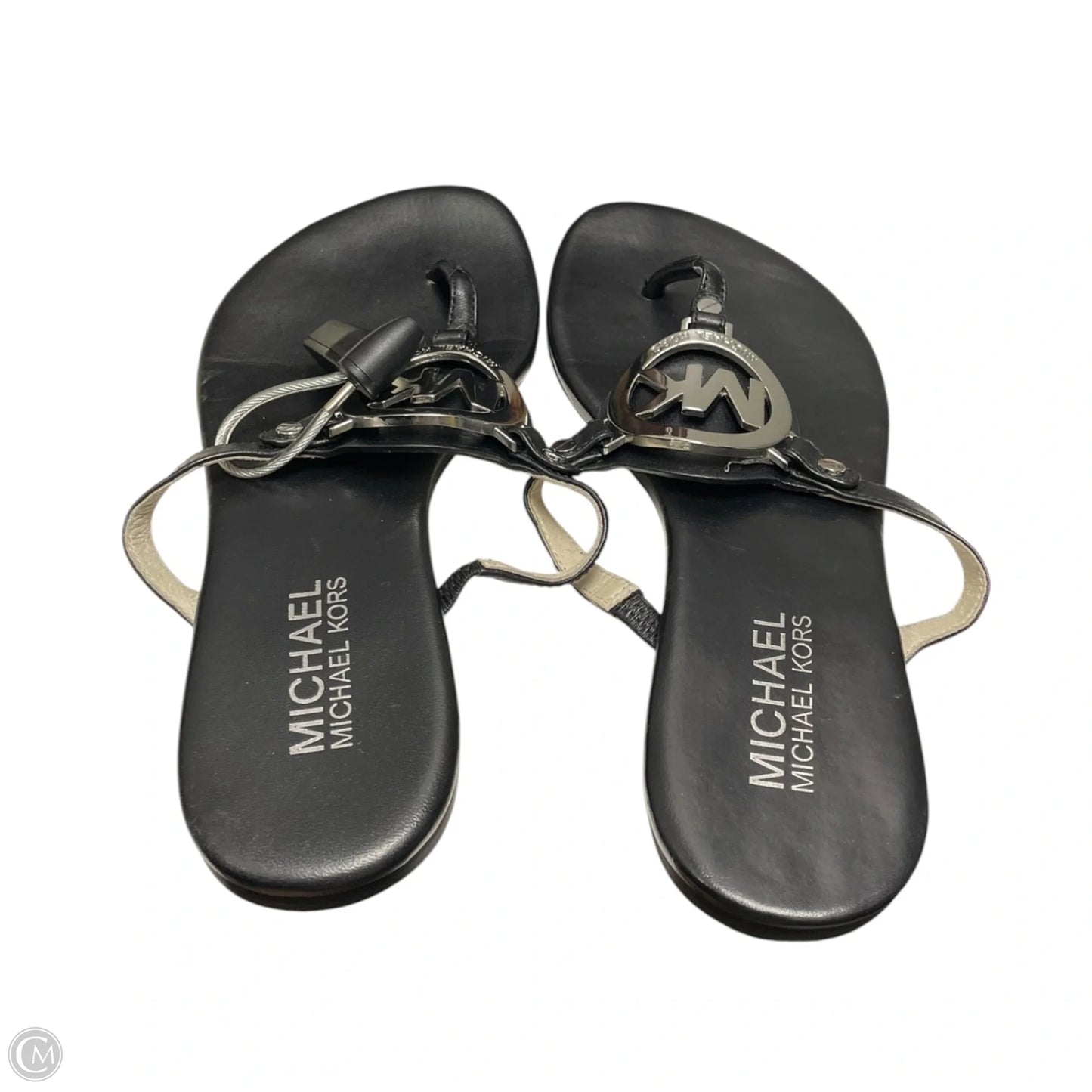 Sandals Flats By Michael By Michael Kors In Black, Size: 6.5