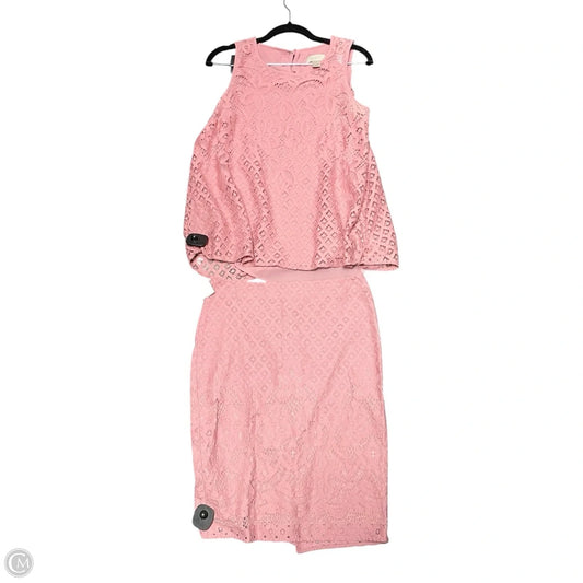 Skirt Set 2pc By Loft In Pink, Size: Xs