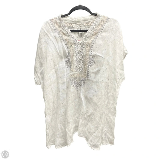 Top Short Sleeve Designer By Johnny Was In White, Size: S