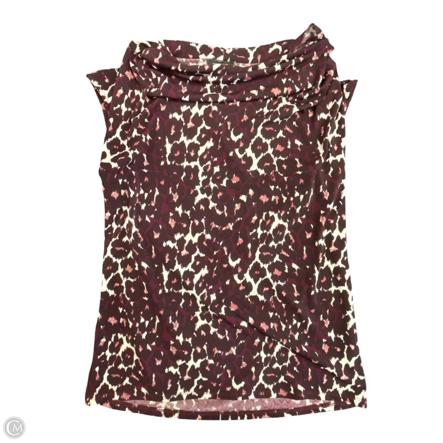 Top Sleeveless By Ann Taylor In Purple & White, Size: M