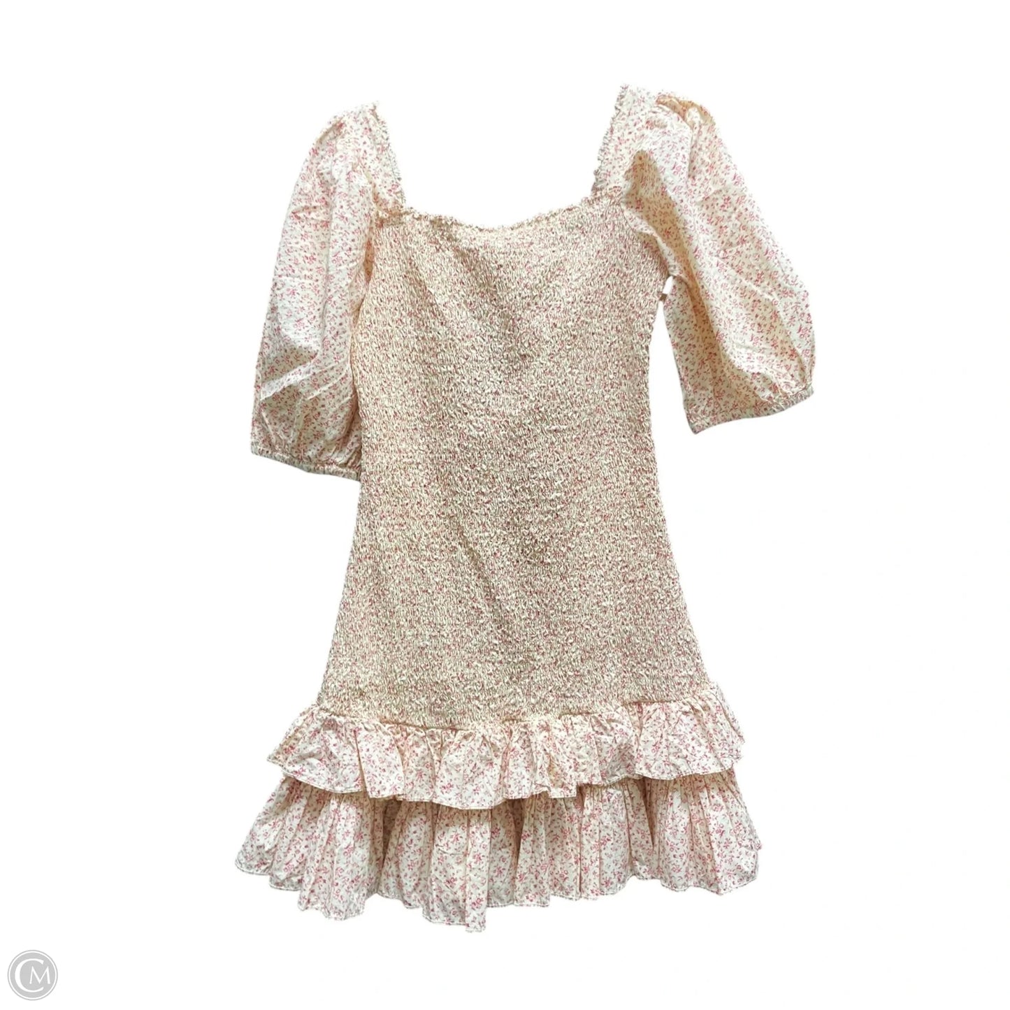 Dress Casual Short By BY TIMO In Cream & Red, Size: M
