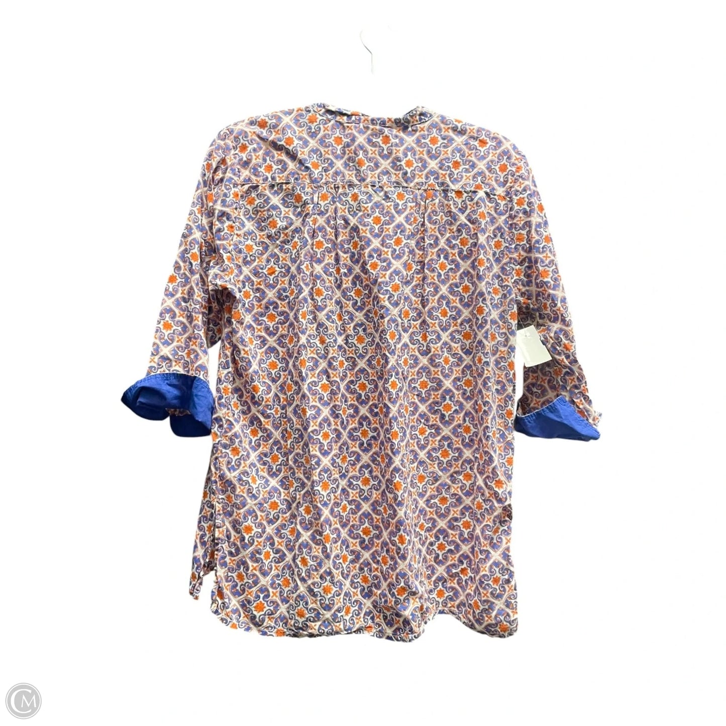 Top Long Sleeve By Roller Rabbit In Blue & Orange, Size: L