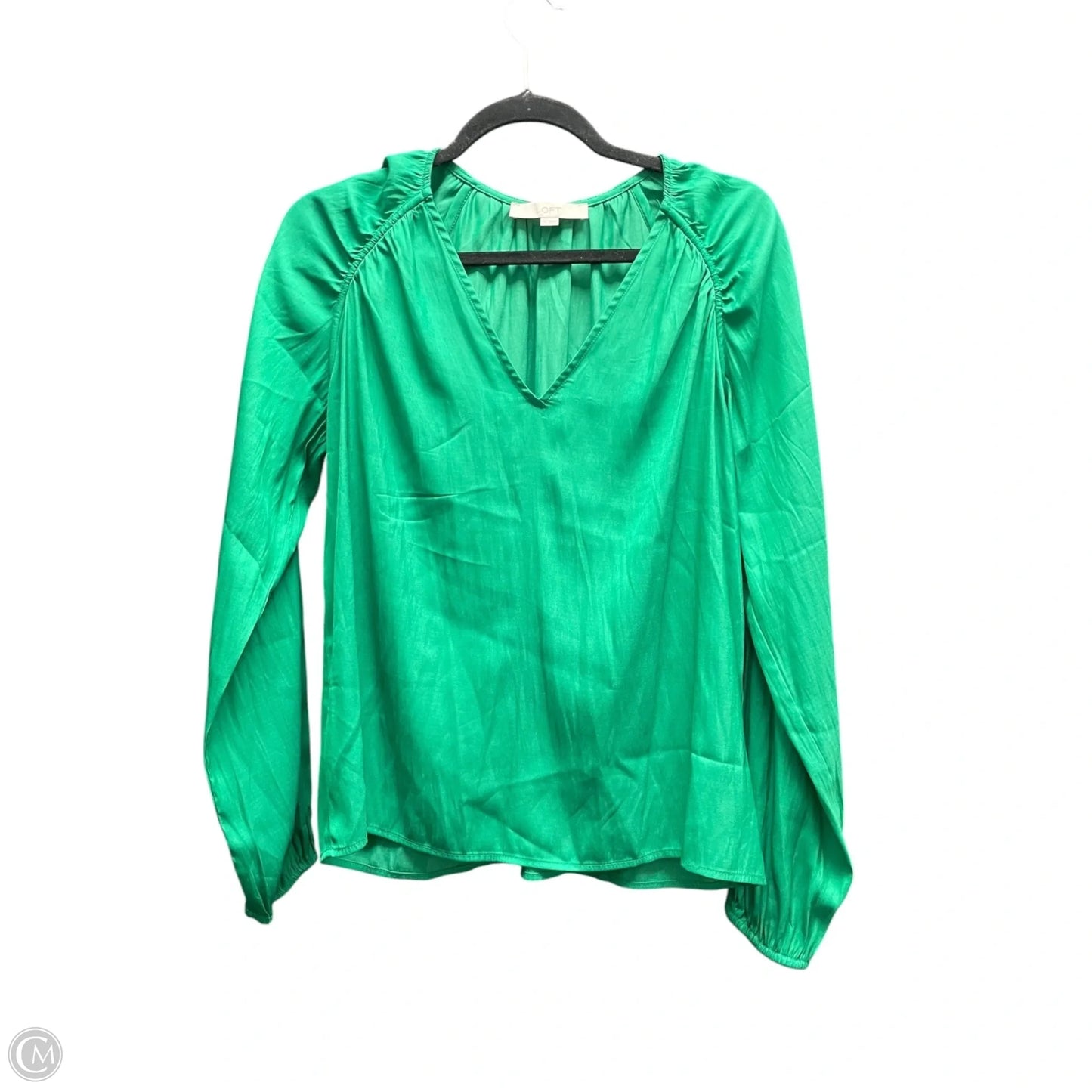 Top Long Sleeve By Loft In Green, Size: S