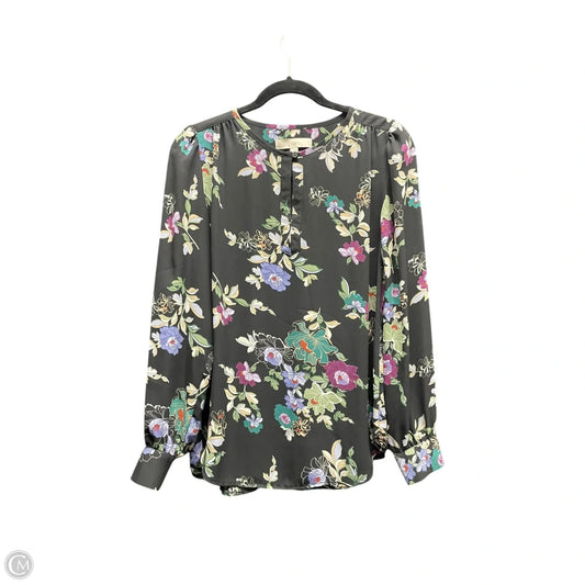 Top Long Sleeve By Loft In Floral Print, Size: Xs