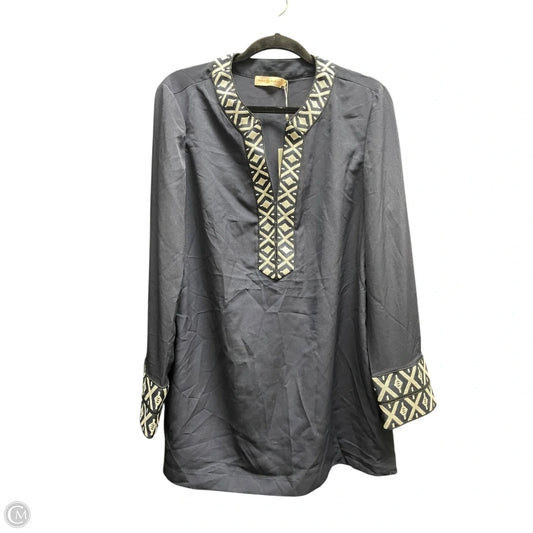 Top Long Sleeve Designer By Tory Burch In Blue & White, Size: 16