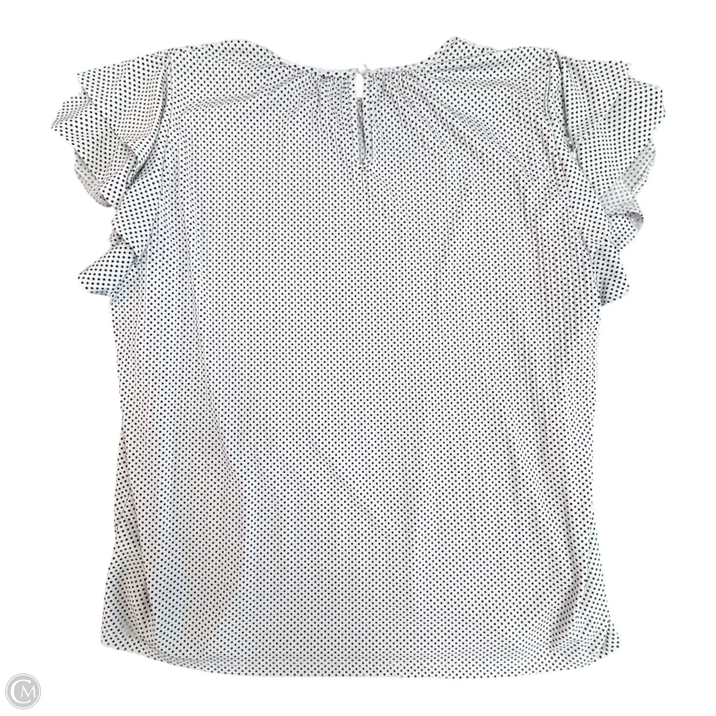 Top Short Sleeve By Adrianna Papell In Black & White, Size: M