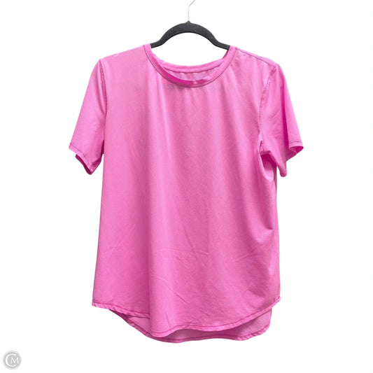 Athletic Top Short Sleeve By Lululemon In Pink, Size: S