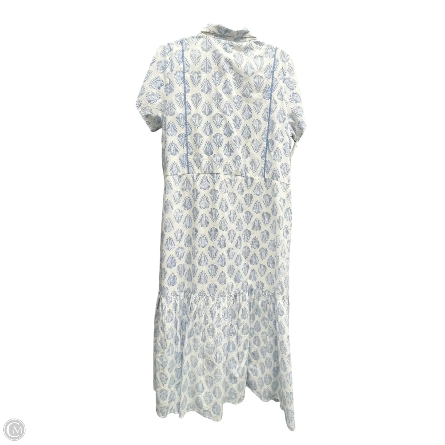 Dress Casual Maxi By VICTORIA DUNN In Blue & White, Size: M