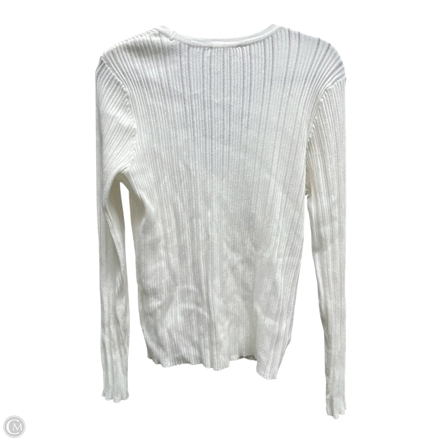 Cardigan Designer By Halston In White, Size: L