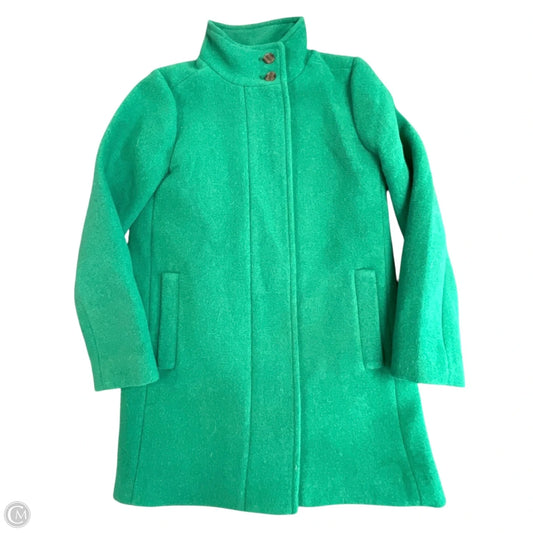 Coat Wool By J. Crew In Green, Size: 0