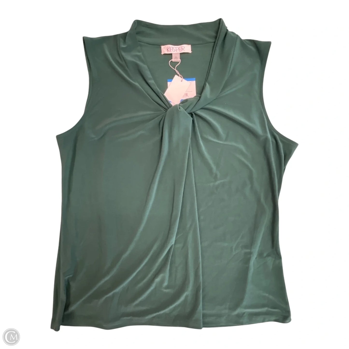 Top Sleeveless By Kasper In Green, Size: Xl