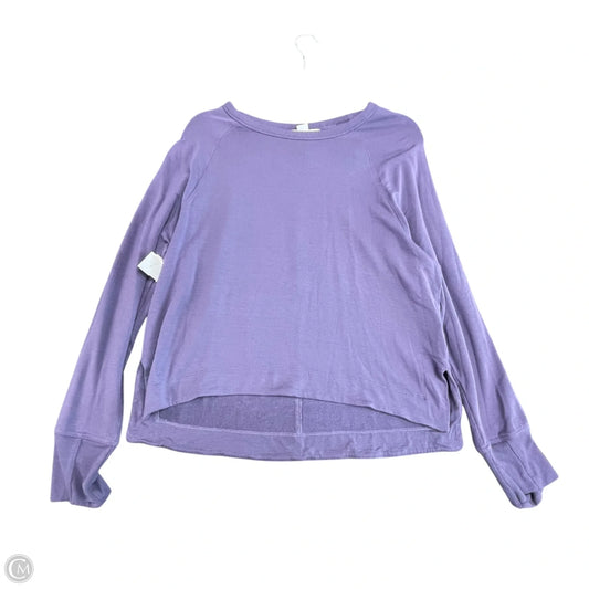 Top Long Sleeve By Athleta In Purple, Size: L