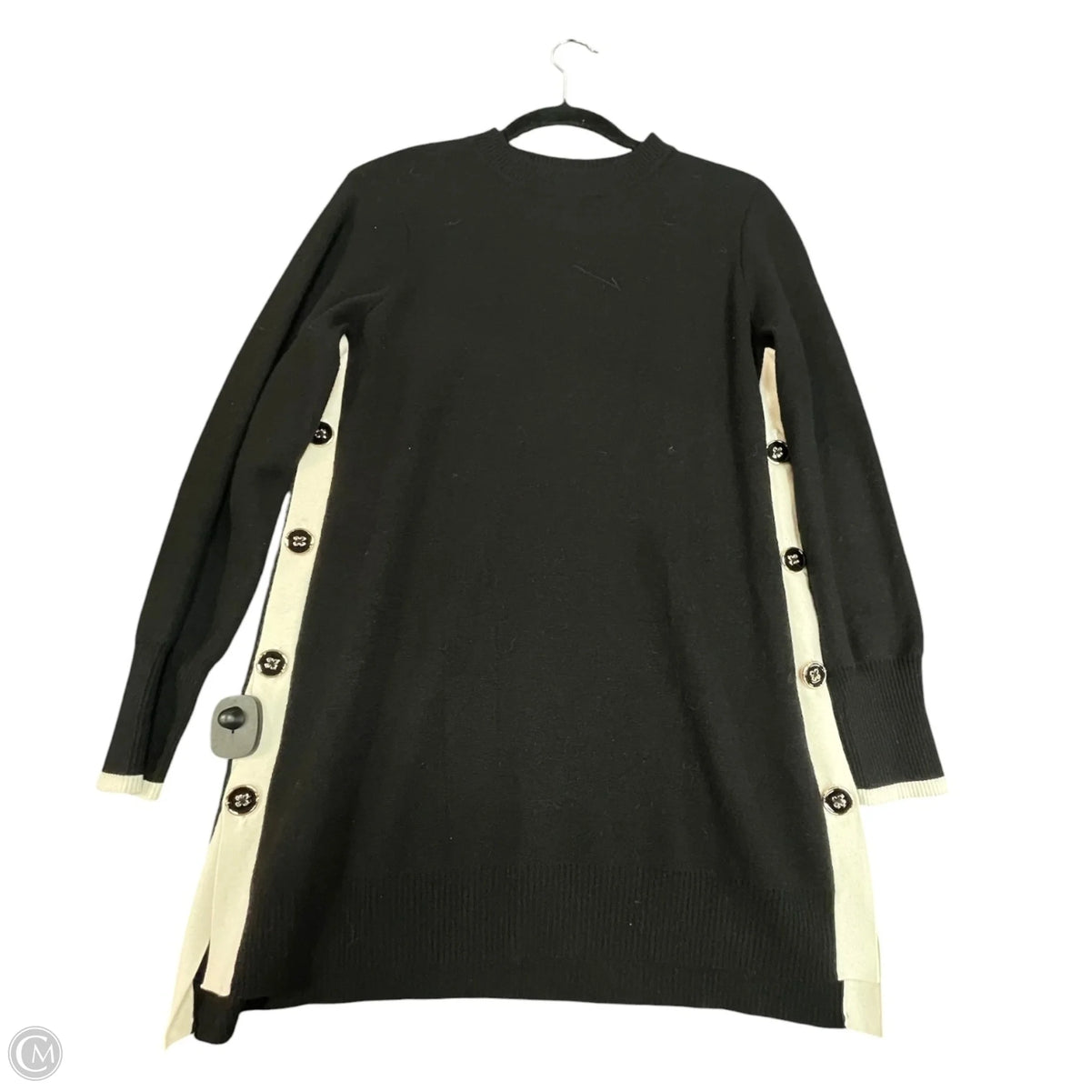 Sweater By Chicos In Black & White, Size: S