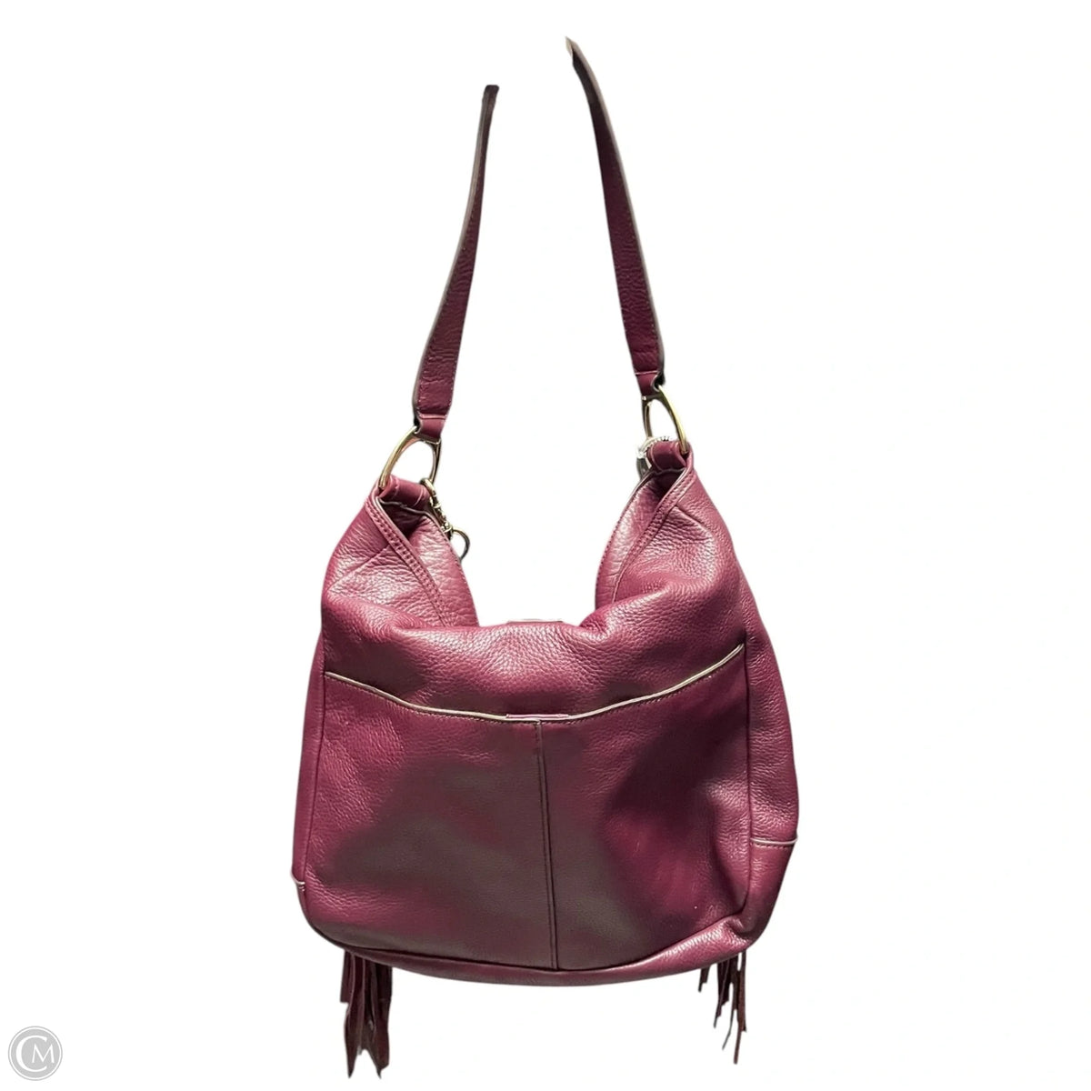 Handbag Leather By Gilli, Size: Medium
