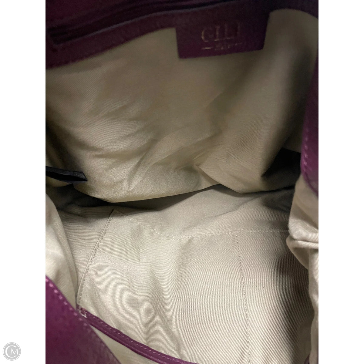 Handbag Leather By Gilli, Size: Medium