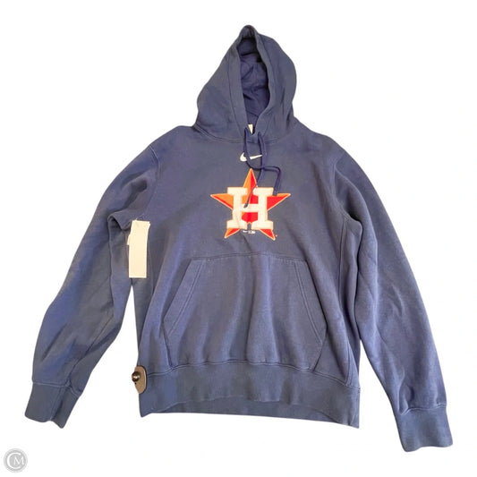 Athletic Sweatshirt Hoodie By Nike In Blue, Size: Sp
