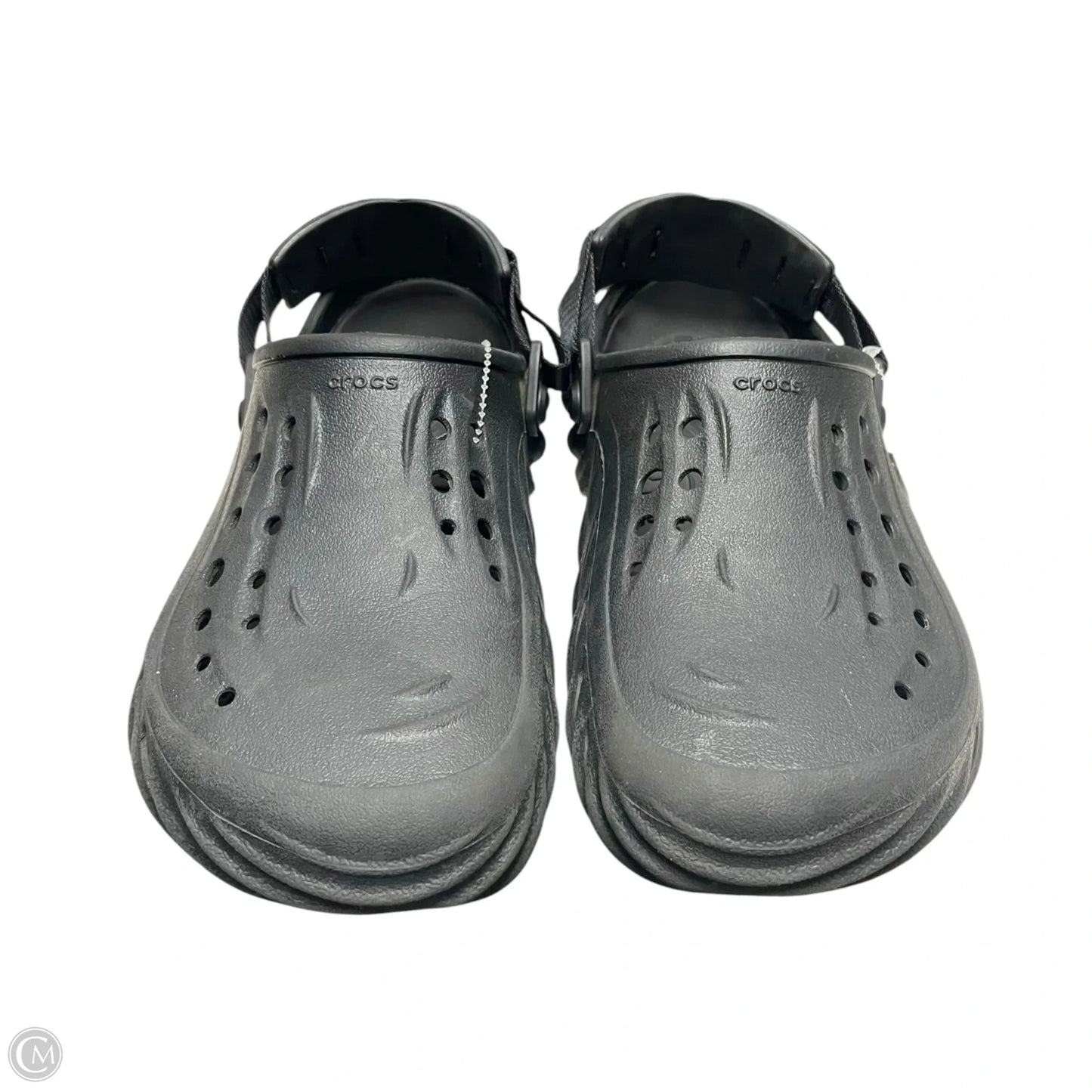 Sandals Flats By Crocs In Black, Size: 10