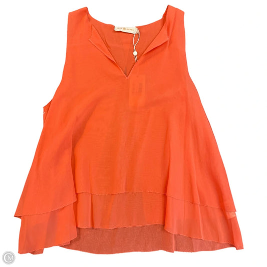 Top Sleeveless Designer By Tory Burch In Orange, Size: 6