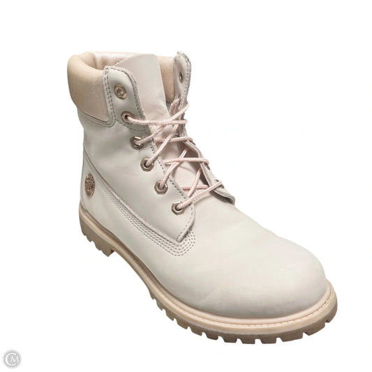Boots Leather By Timberland In Pink & Tan, Size: 10