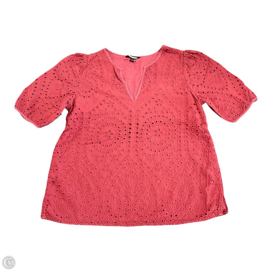 Top Short Sleeve By Banana Republic In Red, Size: S