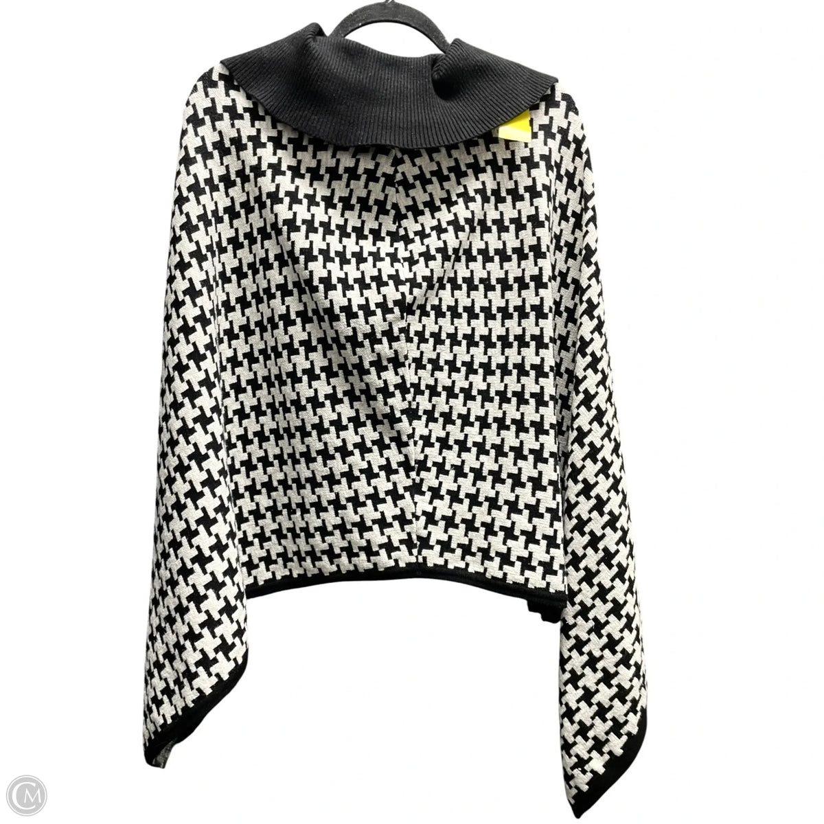 Poncho By Chicos In Black & White, Size: M