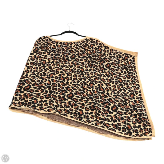 Poncho By Talbots In Animal Print, Size: L