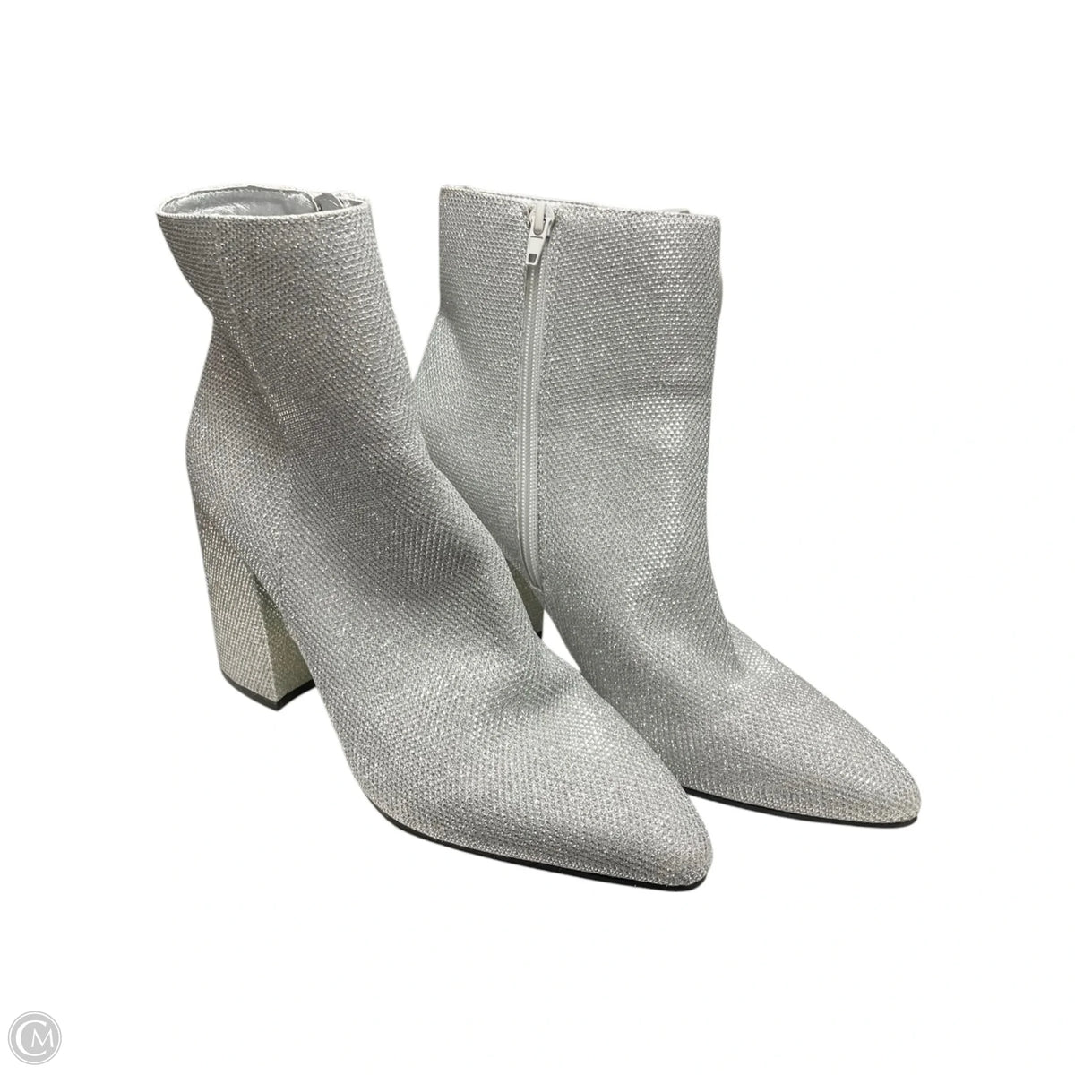Boots Ankle Heels By Sugar In Silver, Size: 8