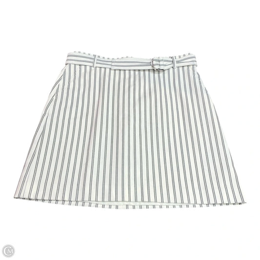 Skirt Midi By Ann Taylor In Grey & White, Size: 14