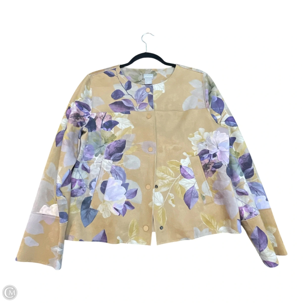 Jacket Other By Chicos In Floral Print, Size: M