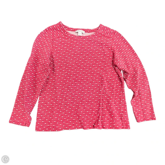 Top Long Sleeve By Coldwater Creek In Red & White, Size: M
