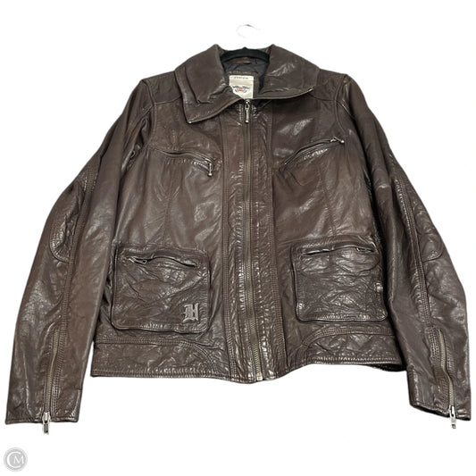 Jacket Leather By Harley Davidson In Brown, Size: Xl