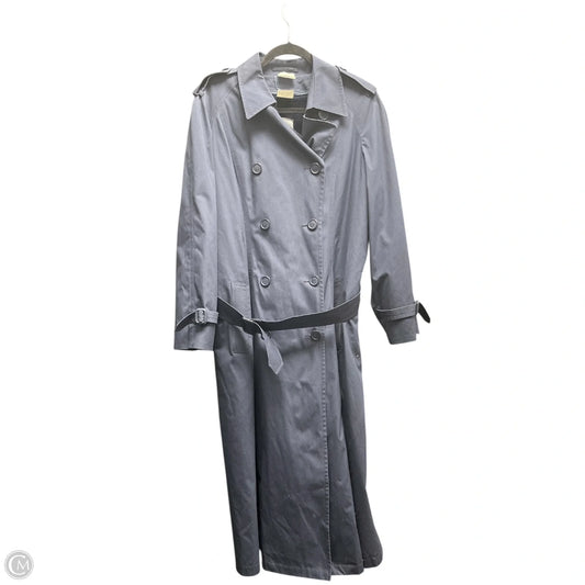 Coat Trench Coat By Cmc In Blue, Size: 12
