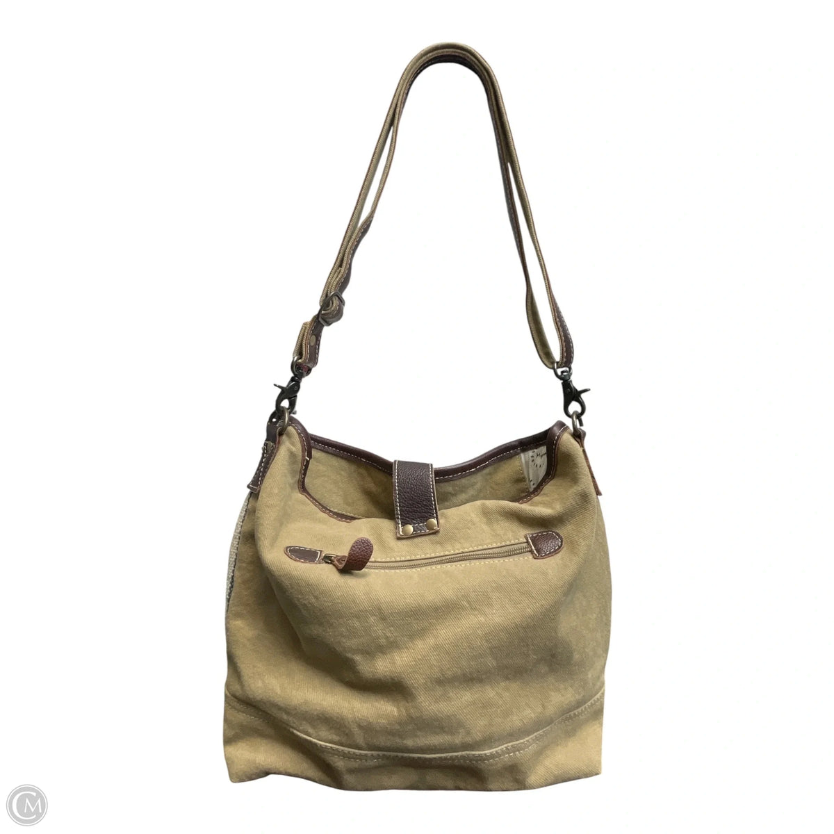 Handbag Leather By Myra, Size: Medium