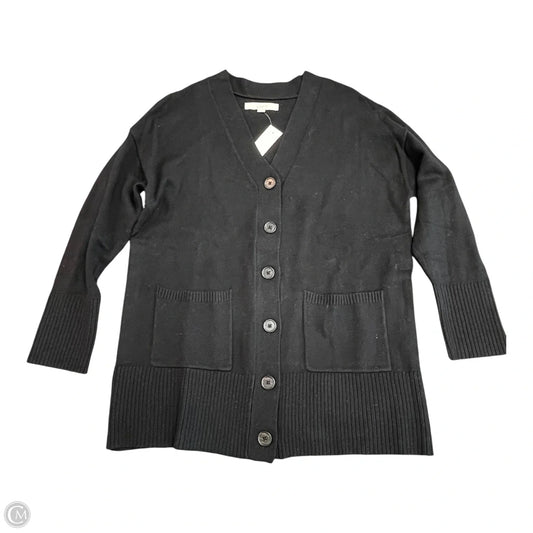 Sweater Cardigan By Loft In Black, Size: M