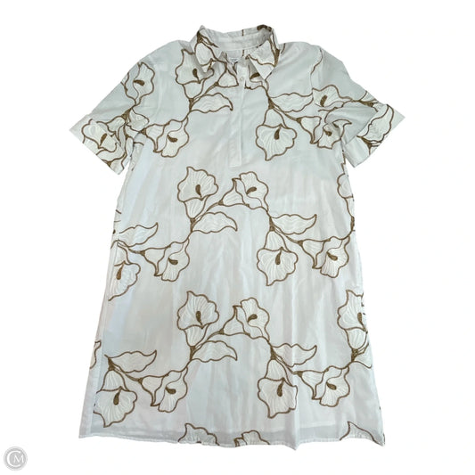 Dress Casual Short By Chicos In Gold & White, Size: 8