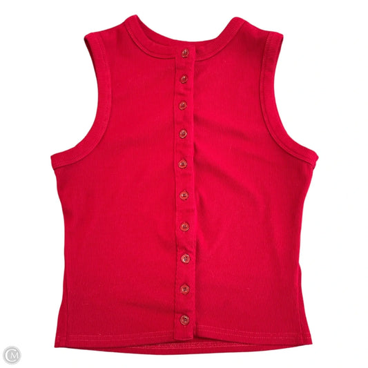 Top Sleeveless By Clothes Mentor In Red, Size: M