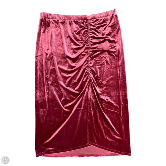 Skirt Maxi By Terra & Sky In Maroon, Size: 1x
