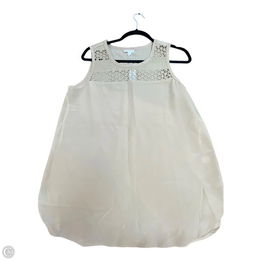 Top Sleeveless By Cato In Tan, Size: M