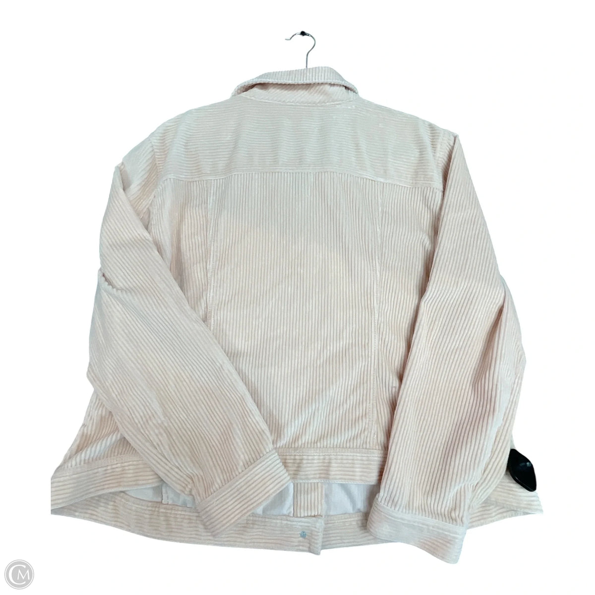 Jacket Denim By Loft In Pink, Size: 18